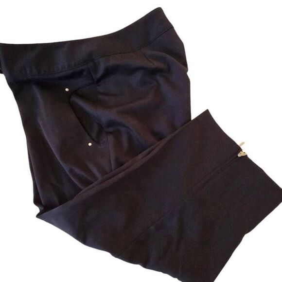 Bette and Court Womens Polyester Zip Closure Golf Capris Pants Black Size 6 - Picture 3 of 14